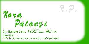 nora paloczi business card